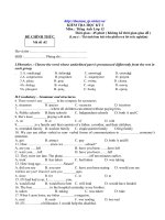 Đề ôn HK I Anh 12 số 5