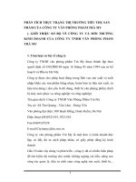 PHÂN TÍCH THỰC TRẠNG THỊ TRƯỜNG TIÊU THỤ SẢN PHẨM CỦA CÔNG TY VĂN PHÒNG PHẨM TRÀ MY