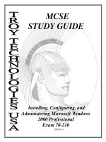 Installing, Configuring, and Administering Microsoft Windows 2000 Professional Exam 70-210