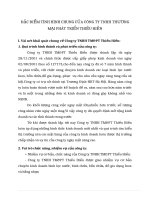 ĐẶC ĐIỂM TÌNH HÌNH CHUNG CỦA CÔNG TY TNHH THƯƠNG MẠI PHÁT TRIỂN THIỀU HIỀN