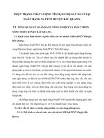 THỰC TRẠNG CHẤT LƯỢNG TÍN DỤNG HỘ SẢN XUẤT TẠI NGÂN HÀNG NO PTNT HUYỆN BẮC QUANG