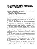 Một số giải pháp nhằm hoạch định chiến lược sản phẩm ở Công ty bánh kẹo hải hà -kotobuki