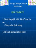 LTVC lớp 5: MRVT: Bảo vệ môt trường