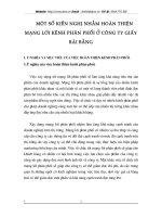 Một số kiến nghị nhằm hoàn thiện mạng lưới kênh phân phối ở công ty giấy B•i Bằng