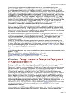 Design Issues for Enterprise Deployment of Application Servers