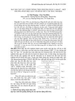 DẠY BÀI TẬP VẬT LÍ PHỔ THÔNG THEO PHƯƠNG PHÁP “LAMAP” - MỘT PHƯƠNG PHÁP HIỆU QUẢ VỚI HÌNH THỨC THI TRẮC NGHIỆM.