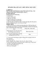 Đề kiểm tra tiếng việt giữa kì 1 lớp 2