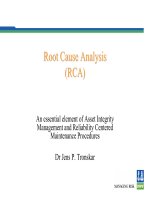 Bảo dưỡng công nghiệp 7 root cause failure analysis An essential element of Asset Integrity Management and Reliability Centered Maintenance Procedures