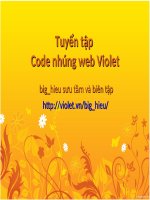 Tuyển tập một số code nhúng vào wed Violet