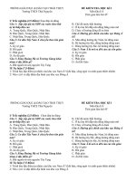 ĐỀ KIỂM TRA HỌC KÌ I-ĐỊA LÍ 8