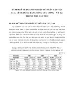 ĐÁNH GIÁ VỀ DOANH NGHIỆP TƯ NHÂN TẠI VIỆT NAM, VÙNG ĐỒNG BẰNG SÔNG CỬU LONG    VÀ TẠI THÀNH PHỐ CẦN THƠ