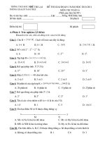 Đề+Đáp án Toán 6 GĐI