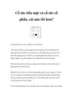 Cổ tức tiền mặt và cổ tức cổ phần, cái nào tốt hơn?