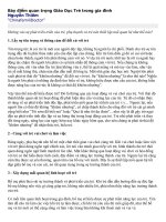 Cha mẹ học sinh cần biết