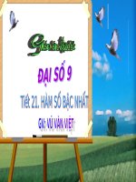 HÀM SỐ  BẬC NHẤT( Có Sử Dụng Thêm Trò Chơi Ô Chữ)