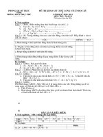 De - DA thi CLHK I- 2010