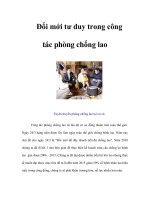 Đổi mới tư duy trong công tác phòng chống lao