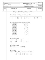 Đề thi toán giữa kỳ I