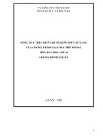 Chuẩn kiến thức,kỹ năng Hóa 10,11,12-CB vàNC
