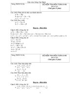 Đề thi 15phút và 45phút Toán 8