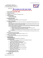 ĐỀ CƯƠNG CHI TIẾT HỌC PHẦN CƠ SỞ DỮ LIỆU