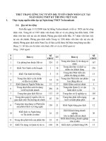 THỰC TRẠNG CÔNG TÁC TUYỂN MỘ,  TUYỂN CHỌN NHÂN LỰC TẠI NGÂN HÀNG TMCP KỸ THƯƠNG VIỆT NAM