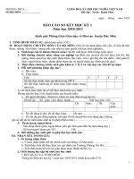 Báo cáo sơ kết HKI (2010 - 2011)