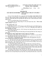 Xây dựng kế hoạch thực hiện Đơn vị văn hóa