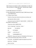 THỰC TRẠNG XUẤT KHẨU CAFÉ VÀ NHẬP KHẨU ỦY THÁC XE MÁY TẠI CÔNG TY TNHH NHÀ NƯỚC 1 THÀNH VIÊN UNIMEX HÀ NỘI