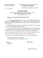 Bản đề nghị quy đổi số tiết các hoạt động chuyên môn khác