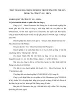 THỰC TRẠNG HOẠT ĐỘNG MỞ RỘNG THỊ TRƯỜNG TIÊU THỤ SẢN PHẨM CỦA CÔNG TY LG   MECA