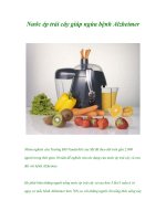 Nước ép trái cây giúp ngừa bệnh Alzheimer