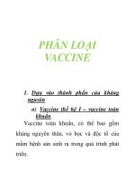 Phân loại vaccine