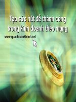 Tao suc hut de thanh cong trong kinh doanh