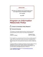 Mô hình PEST PROGRAM ON INFORMATION RESOURCES POLICY  