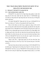 THỰC TRẠNG HOẠT ĐỘNG THANH TOÁN QUỐC TẾ TẠI  NHNo PTNT CHI NHÁNH HÀ NỘI