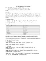 Tạo các phần tử HTML cơ bản