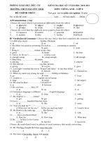 Đề Thi HK I Tiếng Anh 8-Nhân Hiệp-Đức Cơ-Gia lai