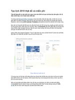 Tạo lịch 2010 thật dễ và miễn phí