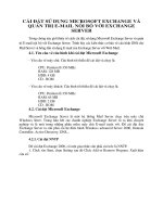 Cài đặt sử dụng Microsoft Exchange và Quản trị E-Mail nội bộ với Exchange Server