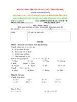 ĐỀ KTĐK TOÁN 2 CUỐI KÌ II