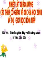 liên hệ giữa dây và khoảng cach từ tâm đến dây