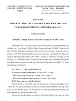 Báo cáo TK Công đoàn nhiệm kì 2007-2010