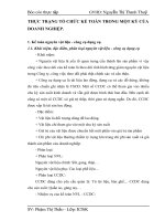 THỰC TRẠNG TỔ CHỨC KẾ TOÁN TRONG MỘT KỲ CỦA DOANH NGHIỆP