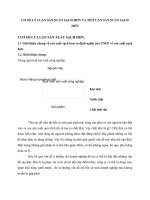 CƠ SỞ LÝ LUẬN SẢN XUẤT SẠCH HƠN VÀ TIẾP CẬN SẢN XUẤT SẠCH HƠN