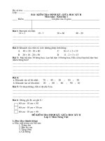 Đề kiểm tra giữa HKII