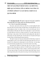 MỘT SỐ GIẢI PHÁP NHẰM NÂNG CAO HƠN NỮA  HIỆU QUẢ SỬ DỤNG VỐN LƯU ĐỘNG TẠI CÔNG TY CỔ PHẦN GỐM SỨ VÀ XÂY DỰNG COSEVCO 11 QUẢNG BÌNH