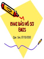 Hướng dẫn khai báo EMIS bậc học Mầm non