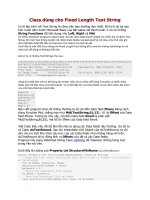 Class dùng cho Fixed Length Text String