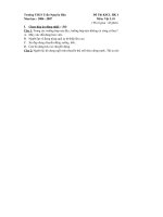 Đề KSCL Vật lý 87 HK I (2006-2007)